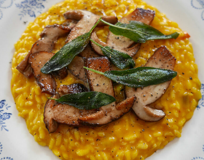 Dyniowe risotto z grzybami