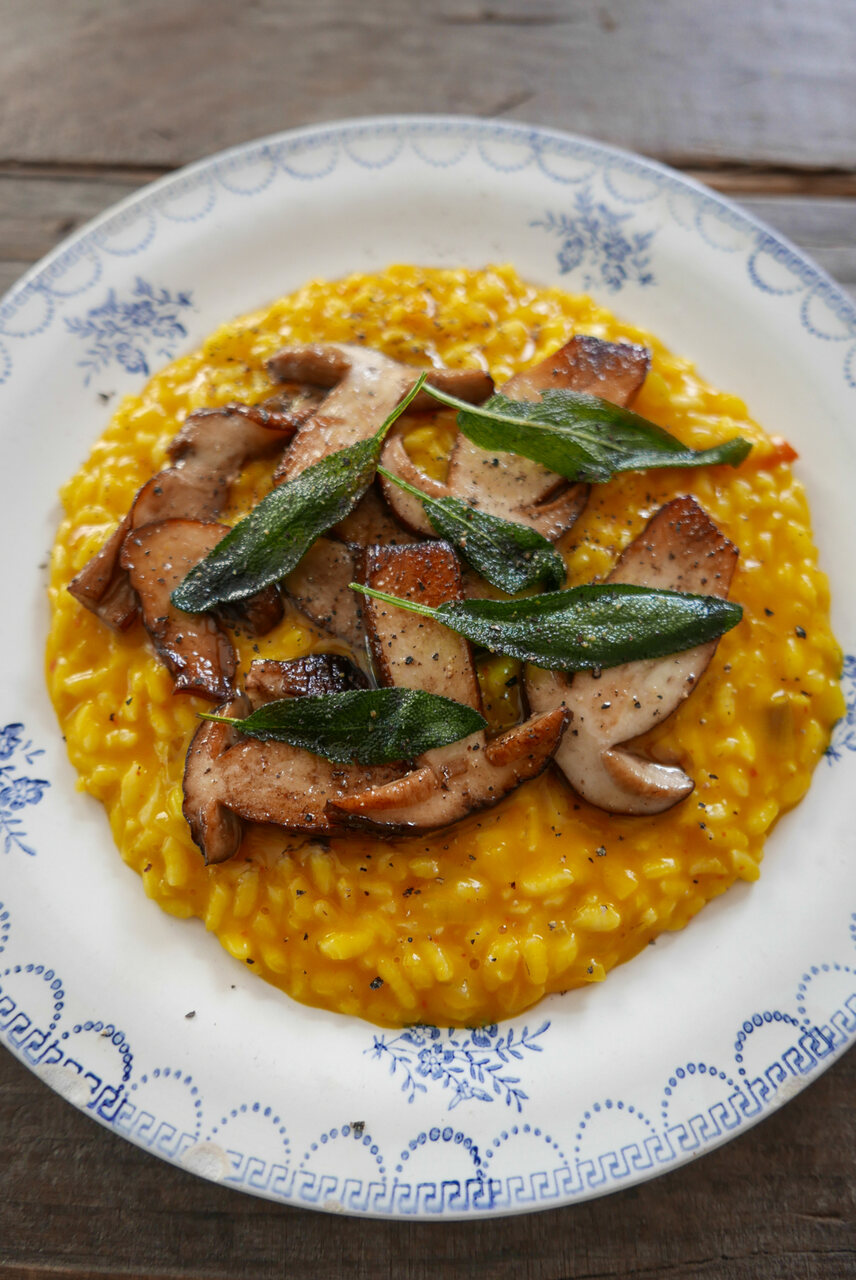 Dyniowe risotto z grzybami