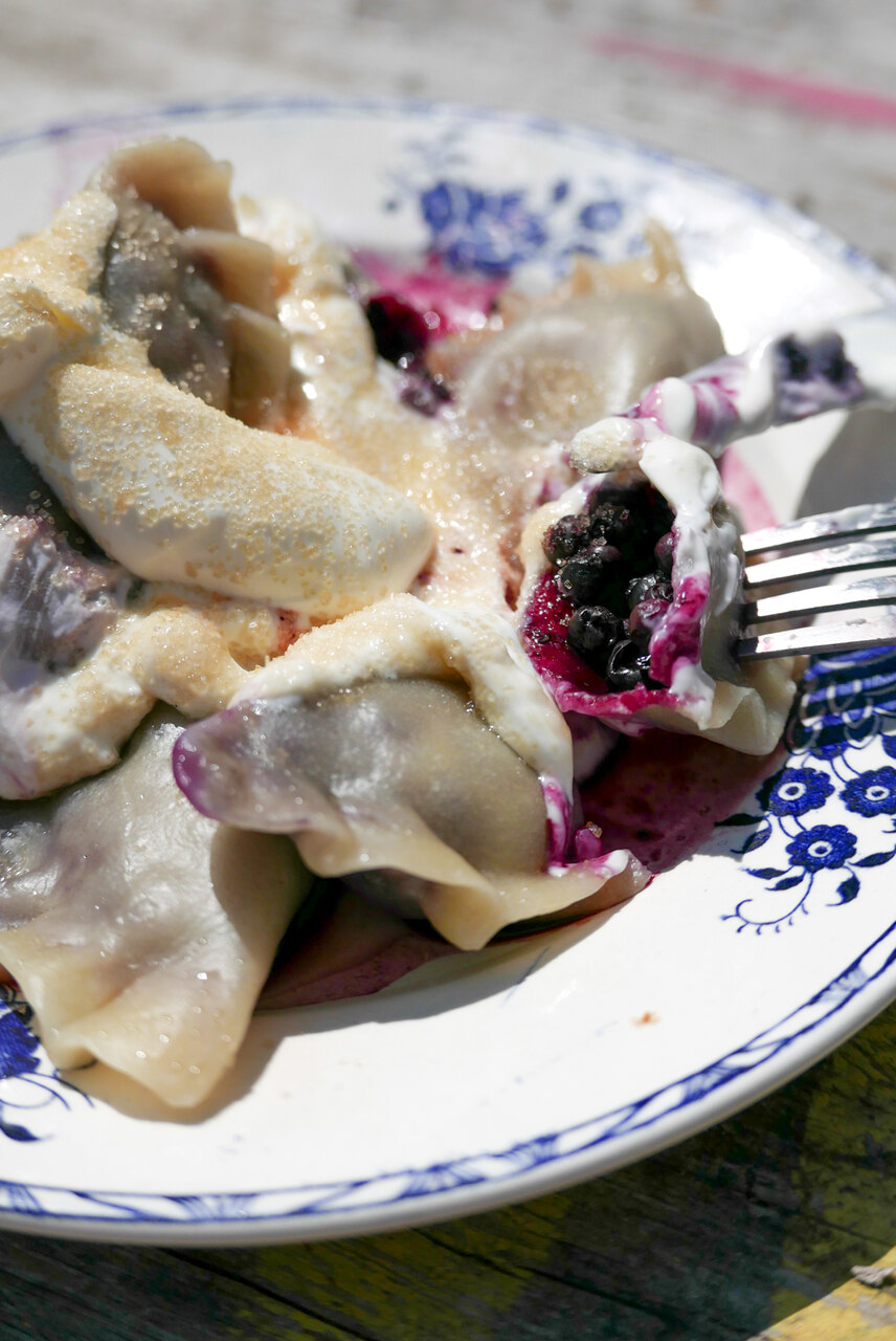Pierogi z jagodami